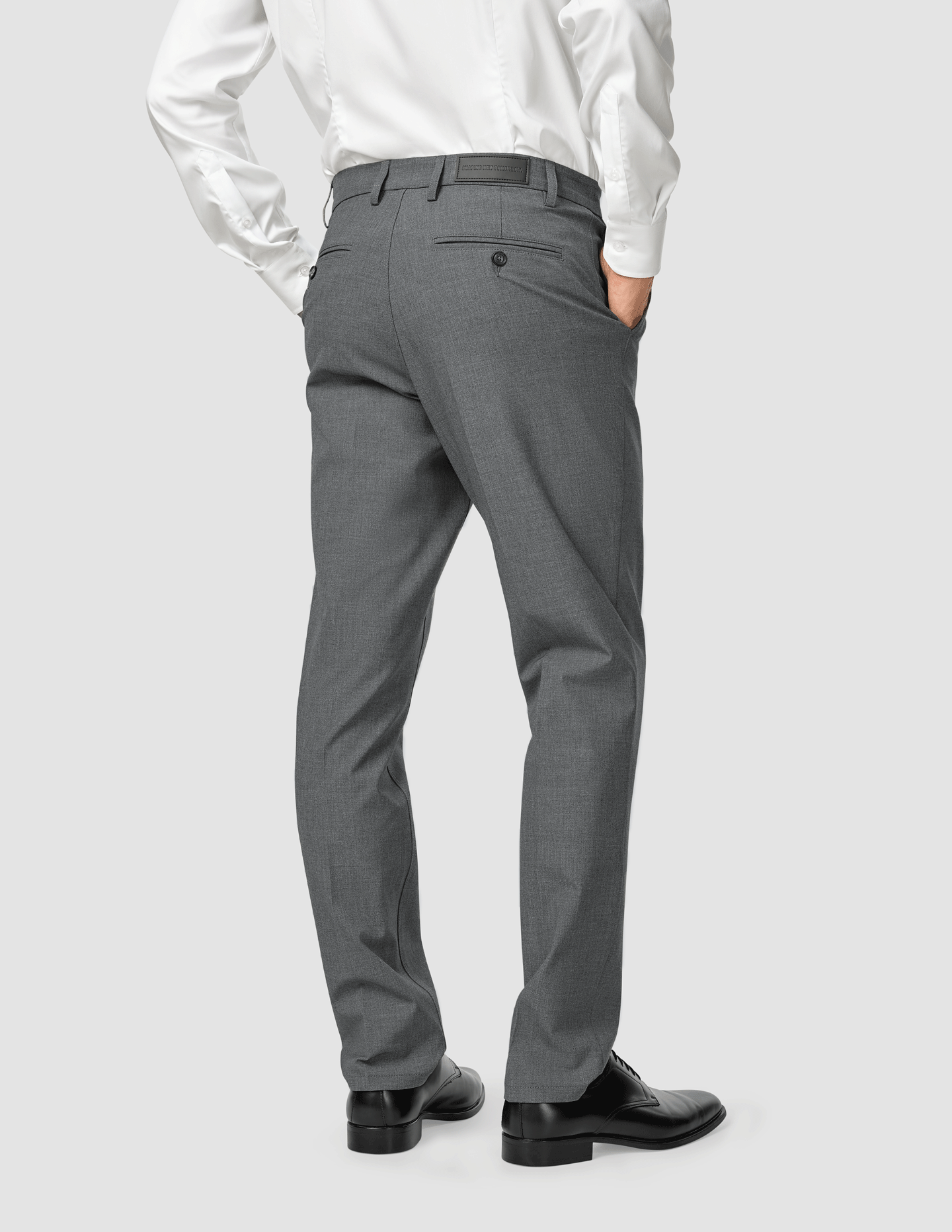 Essential Suit Pants Regular Dark Grey Melange